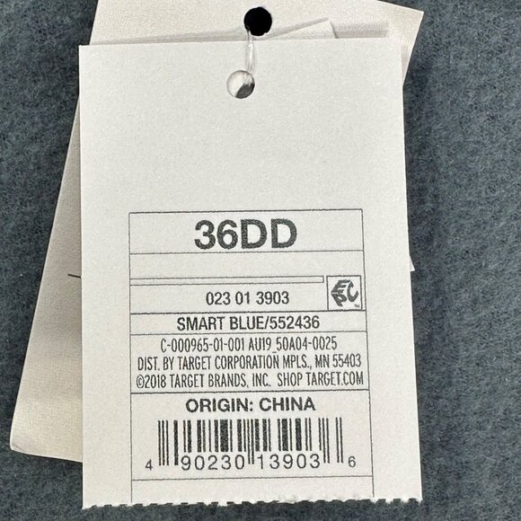 Auden Women's Size 36DD Nursing Bra Lightly Lined Wireless 2 Way Straps Blue New - Picture 5 of 14